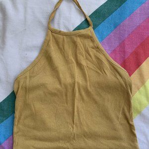 yellow halter top